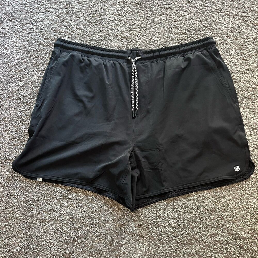 Rhoback Grit Gym Shorts 5” Lined Stretch Black Athletic Mens 2XL